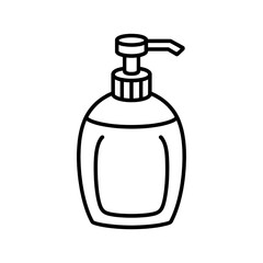 Obraz premium A simple soap dispenser illustration in vector style for a coloring book