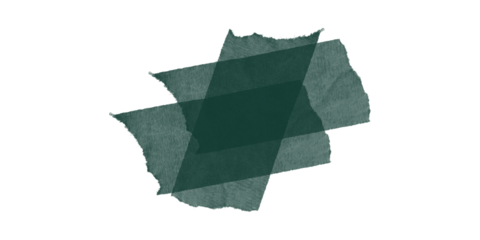 Abstract dark green overlapping shapes modern minimalist art background with subtle torn edges on deep black canvas