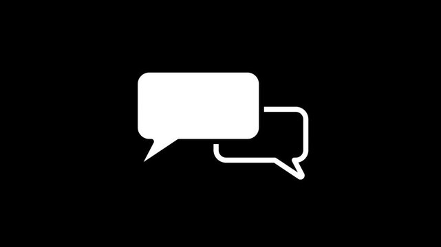 Speech bubble icon animation. 4k stock video