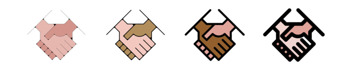 Ic&ocirc;ne de serrage de mains &ndash; Accord et partenariat d&rsquo;entreprise