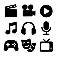 Entertainment & Media Icon Sheet