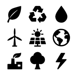 Environmental Symbols Icon Sheet