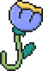 Fototapeta premium Pixelated Flower Illustration