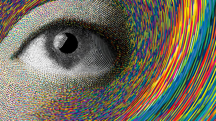 Abstract colorful eye background