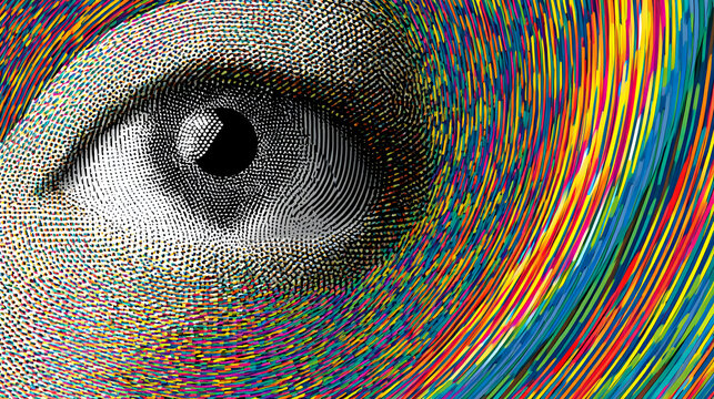 Abstract colorful eye background