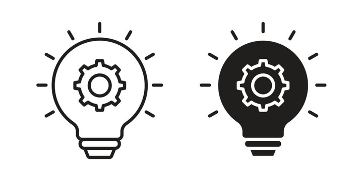 Innovation icons. Line Illustration Vector Template. Clipart concept illustration