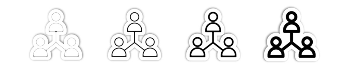 collaboration d&rsquo;&eacute;quipe &ndash; Lien entre trois personnes