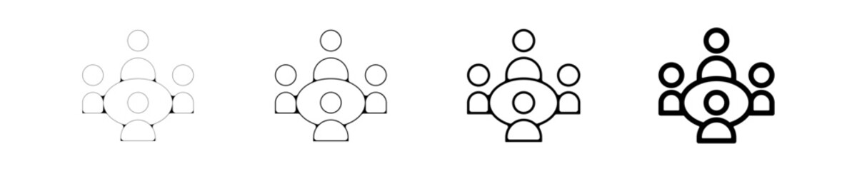 Ic&ocirc;ne r&eacute;union professionnelle &ndash; personnes autour d&rsquo;une table