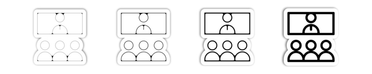 Ic&ocirc;ne r&eacute;union en visioconf&eacute;rence &ndash; Communication et collaboration &agrave; distance