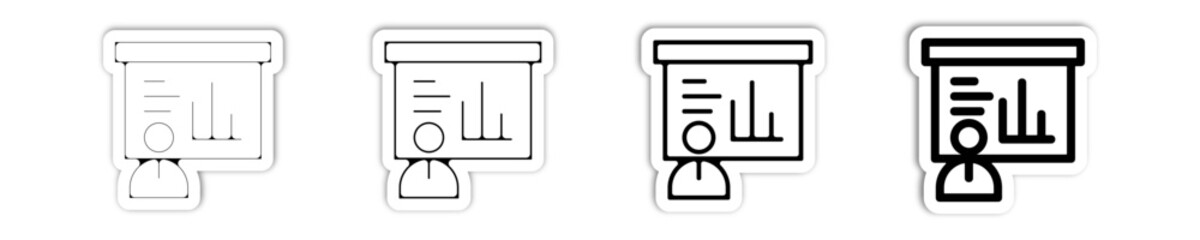 Ic&ocirc;ne pr&eacute;sentation professionnelle &ndash; Personne devant un support visuel