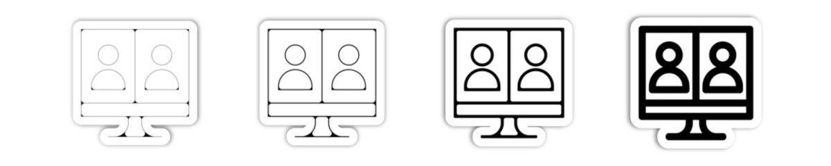 Ic&ocirc;ne &eacute;cran partag&eacute; &ndash; Visioconf&eacute;rence et collaboration &agrave; distance