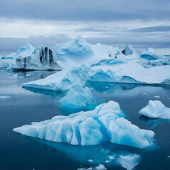 Beautifully Great icebergs in Greenland
