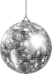 Obraz premium Glittering Disco Ball: Reflections and Dance Vibes in a Nightclub Atmosphere
