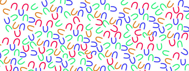 Colorful spiral shapes isolated on white background