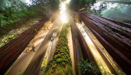 Mystical Forest at Sunrise - Generative AI