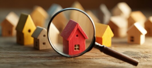 The Red House Under Magnifying Glass Highlights Property Search and Market Analysis