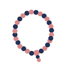 Obraz premium Round Beads Necklace Minimalist Jewelry Accessory Fashion Item