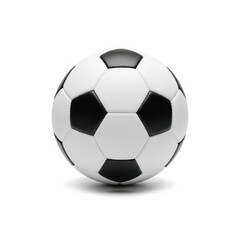 Fototapeta premium Classic black and white soccer ball on white background