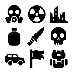 Post-Apocalyptic Survival Icon Sheet