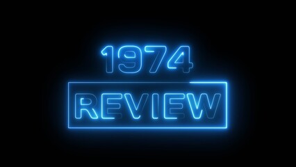 Business plan text illustration on black background. 1974 review concept business and financial year. Growing economy investment target and goal achievement on strategy. 