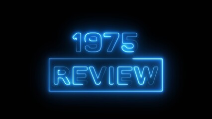 Business plan text illustration on black background. 1975 review concept business and financial year. Growing economy investment target and goal achievement on strategy. 