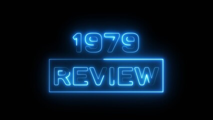 Business plan text illustration on black background. 1979 review concept business and financial year. Growing economy investment target and goal achievement on strategy. 