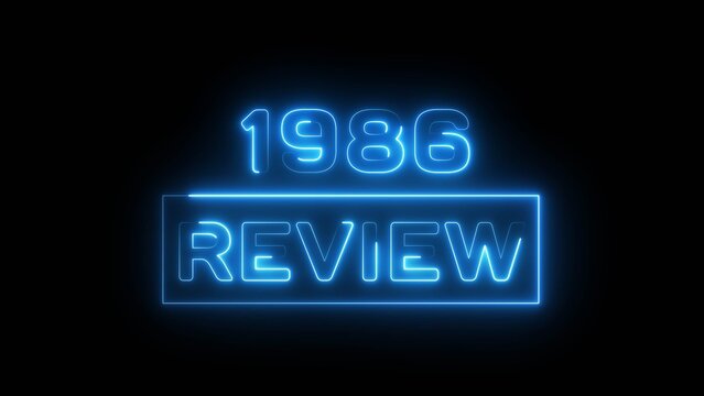 Business plan text illustration on black background. 1986 review concept business and financial year. Growing economy investment target and goal achievement on strategy. 