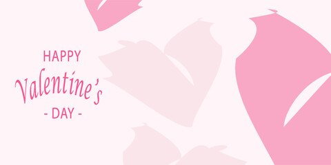 happy valentines day with hearts and clouds paper craft on pink background. love for happy  valentine's day greeting card. Vector