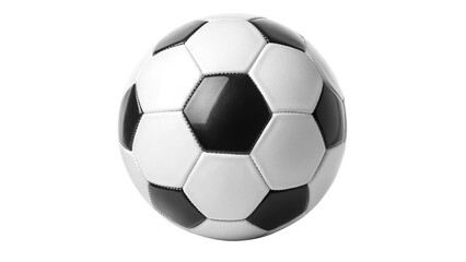 Fototapeta premium Black and White Soccer Ball on a transparent background