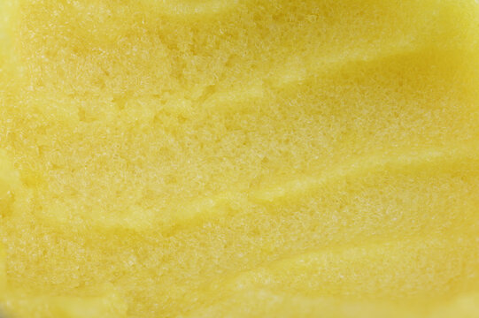 Sugar scrub body milk Skin. Macro photo.