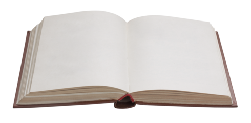 Open Book with Blank Pages Displayed
