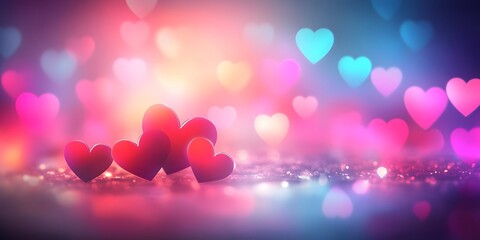 Heart on ground, bokeh, valentine.