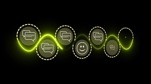 Positive satisfaction, customer satisfaction concept on the transparent background. Positive customer feedback, satisfaction in communication, service evaluation. Motion graphics of positive idea.