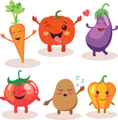 Kawaii Vegetable Characters Collection