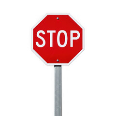 Obraz premium Stop sign isolated on transparent background
