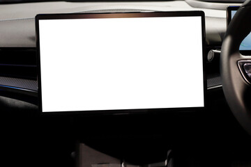  LED screen Digital instrument panel inside the car.  an intelligent multimedia touchscreen system...