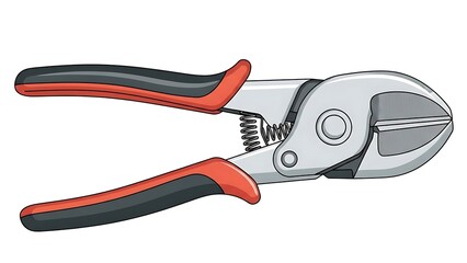 Obraz premium Pliers Tool with Red and Black Handles.