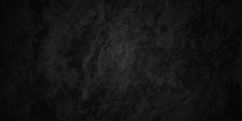 Fototapeta premium Dark black old wall paper grunge background. black blackboard and chalkboard texture. Dark black concrete wall texture element vintage grunge charcoal paint rough, distress backdrop background.