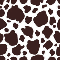 Brown cow print pattern animal seamless for printing, cutting, stickers, cover, wall stickers, home decorate and more.
