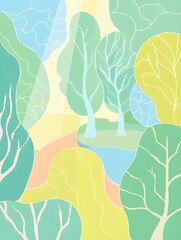 seamless pattern with leaves