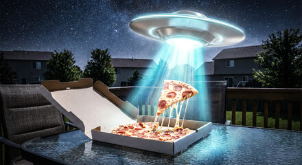 Surreal Electric Vehicle Charging Station Shaped as Giant French Fries Box Plugging into Modern Car - Fast Food Energy Concept