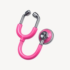 PNG Pink stethoscope medical illustration