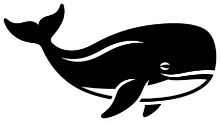Stylized whale silhouette