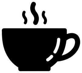 Steaming cup of coffee