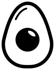 Simple black and white eye illustration