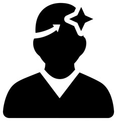 Silhouette of a person with a star