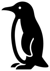 Standing penguin silhouette