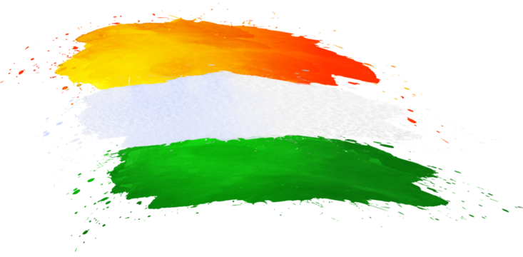 Indian flag paint splashes, National flag watercolor art theme. - Powered by Adobe