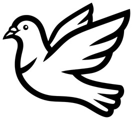 Fototapeta premium Flying dove illustration