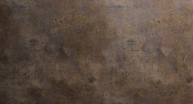 Aged metallic surface with rich brown and bronze patina. Uneven texture, subtle color shifts, and faint, repeating motifs create a rustic, worn look